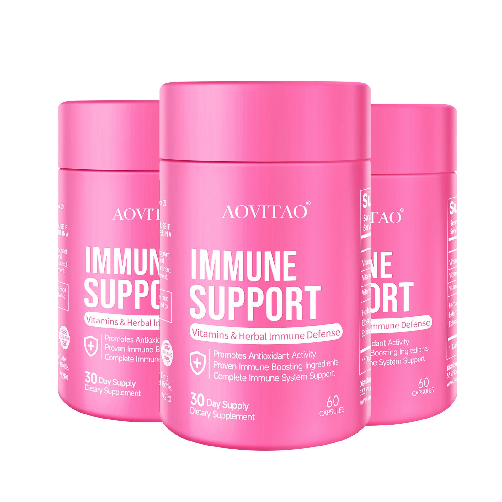 Immune Support Supplement – Vitamins & Herbal Blend for Strong Immunity, Antioxidant Protection, and Daily Wellness – 60 Capsules